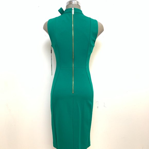 NEW CALVIN KLEIN SHEATH DRESS WITH NECK TIE DETAIL - Picture 4 of 7